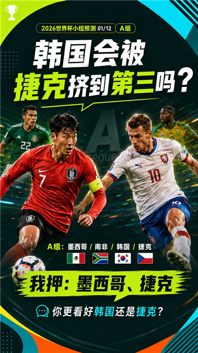 2026美加墨世界杯韩国VS捷克比分预测