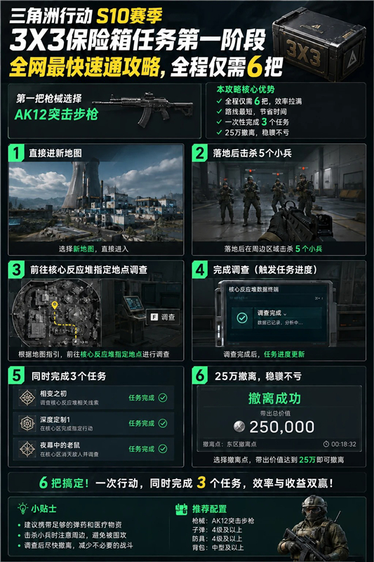 三角洲行动S10赛季3*3超全通关保姆级攻略